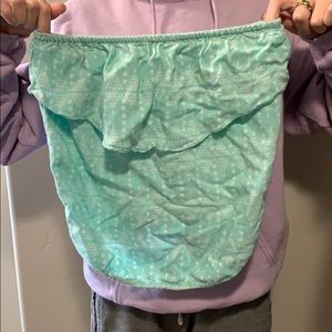 Turquoise oniell crop top